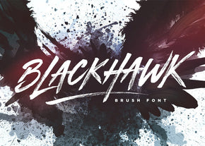 Blackhawk brush font